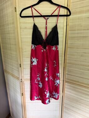 Apt 9 Satin and Lace Red Slip